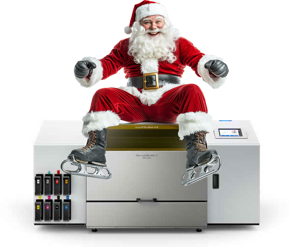 Babbo Natale seduto su Roland Versa Object